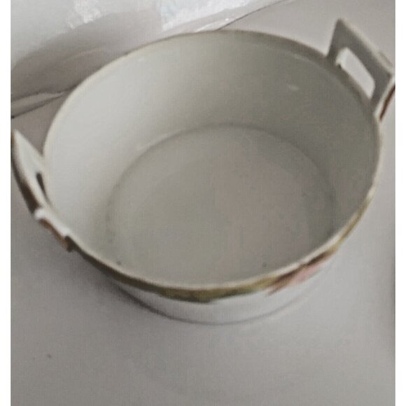 Vintage Hand Paint Gold Gilded Nippon Japan Lidded Bowl Rising Sun Mark 1920's - Picture 6 of 12